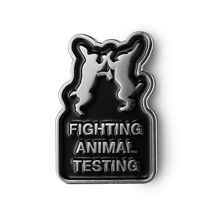 Fighting Animal Testing - 1.9 cm x 2.9 cm