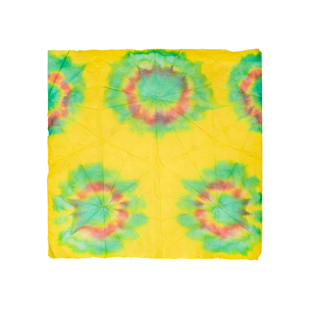 Yellow Tie-Dye Lokta Wrap - Each